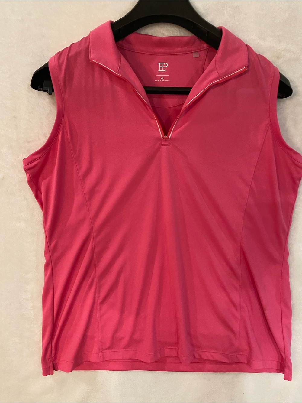 EP Pro Hot Pink Sleeveless Quarter-Zip Golf Tank